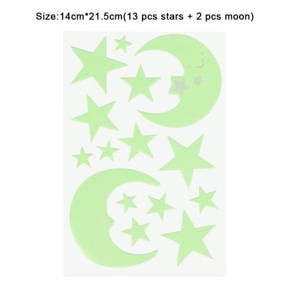 Luminous 3D Stars Dots Wall Sticker