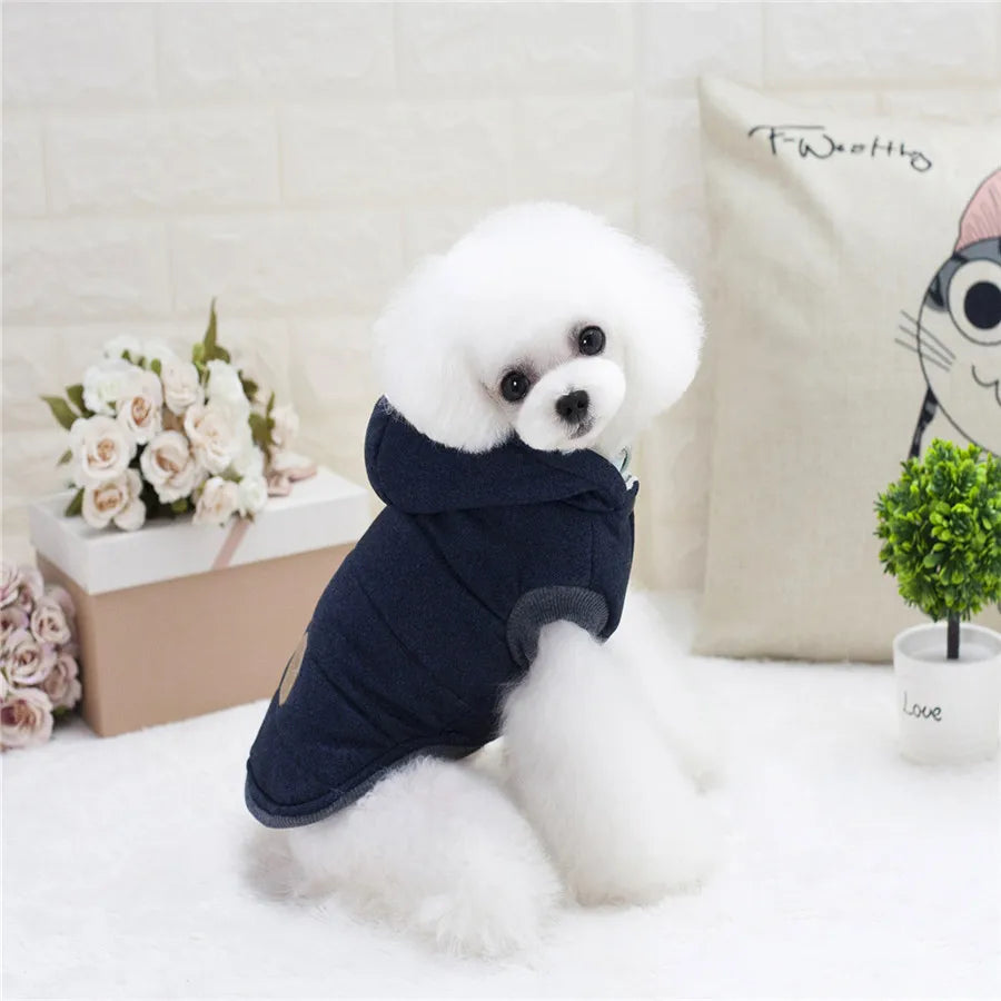 Warm Cotton Winter Dog Jacket Hoodie