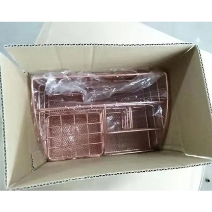Rose Gold Mesh Desk Organizer