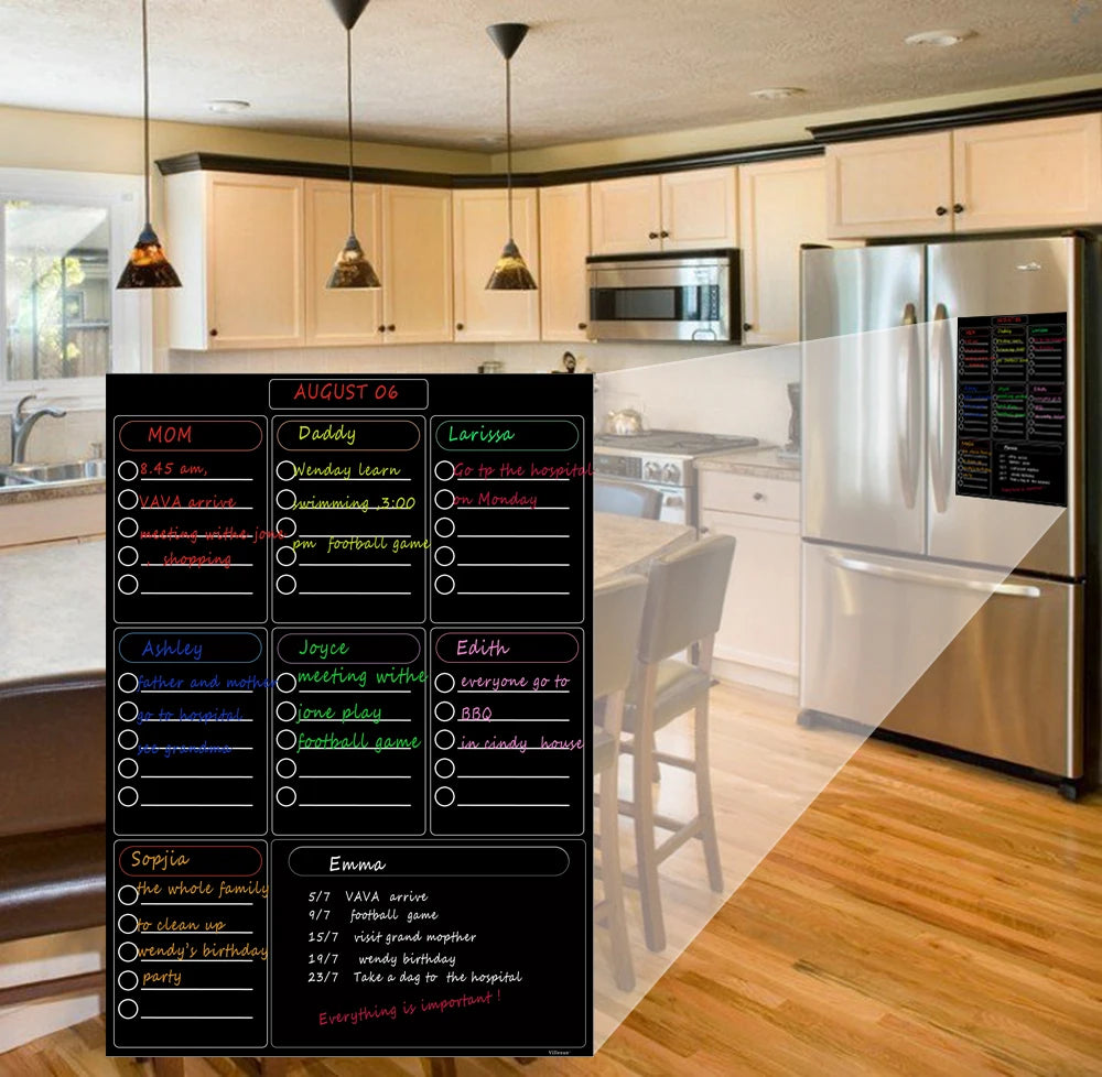 Magnetic Weekly Planner Whiteboard for Fridge