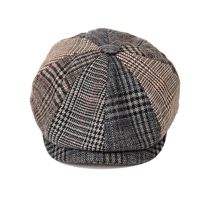 Wool Stitching Flat Cap