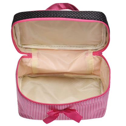 Women’s Striped Travel Cosmetic Bag