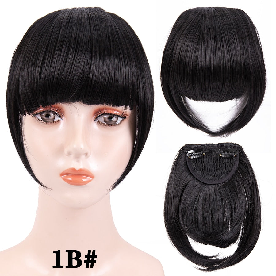 Leeons Short Synthetic Bangs Heat Resistant Hairpieces