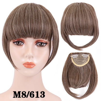 Leeons Short Synthetic Bangs Heat Resistant Hairpieces