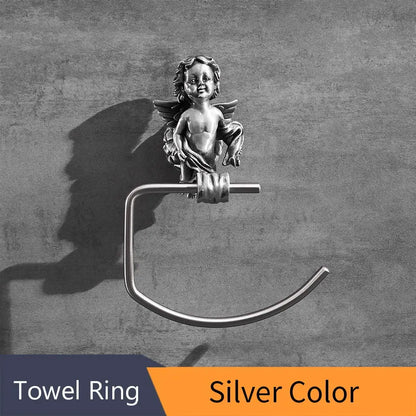 Bronze Classic Angel Towel Ring