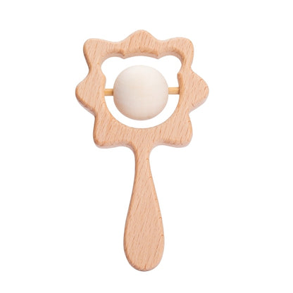 1PC Baby Wooden Rattle Beech