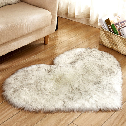 Heart Shape Fluffy Rugs  For Kids Bedroom