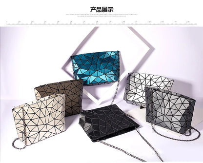 Geometric Chain Crossbody Shoulder Bag