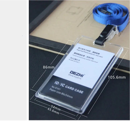 Retractable ID Badge Holder with Card Sleeve