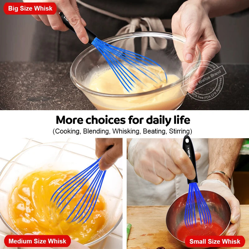 Walfos Silicone  Stainless Steel Wire Whisk