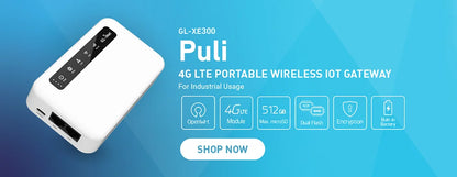 GL-XE300 OpenWrt Travel WiFi Hotspot with Battery