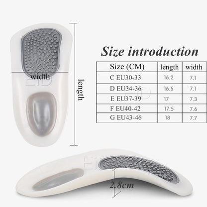 1Set Flatfoot Massage Orthotics insoles Cubitus Varus Orthopedic Feet Care Flatfoot Correction Arch Support Orthopedic Cushion