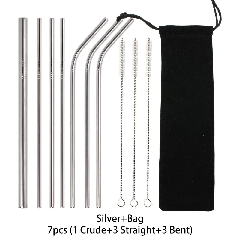 Metal Reusable 304 Stainless Steel Straws