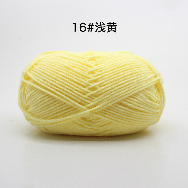 50g/Set 4ply Milk Cotton Knitting Wool Yarn