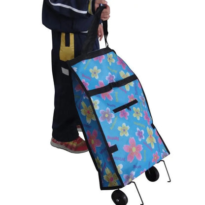 Folding Reusable Grocery Shopping Trolley Bag With Wheels