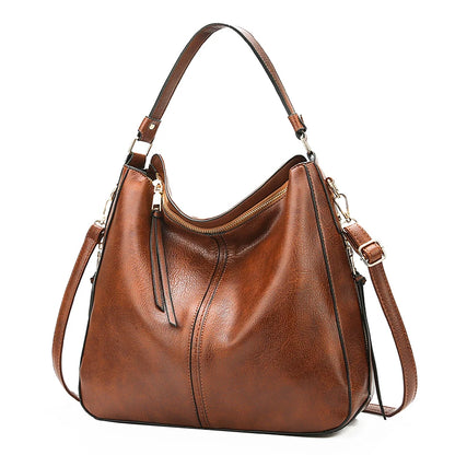 Women’s Vintage PU Leather Shoulder Tote & Crossbody Bag