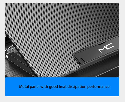 Adjustable Dual-Fan Laptop Cooler Stand with 2 USB Ports