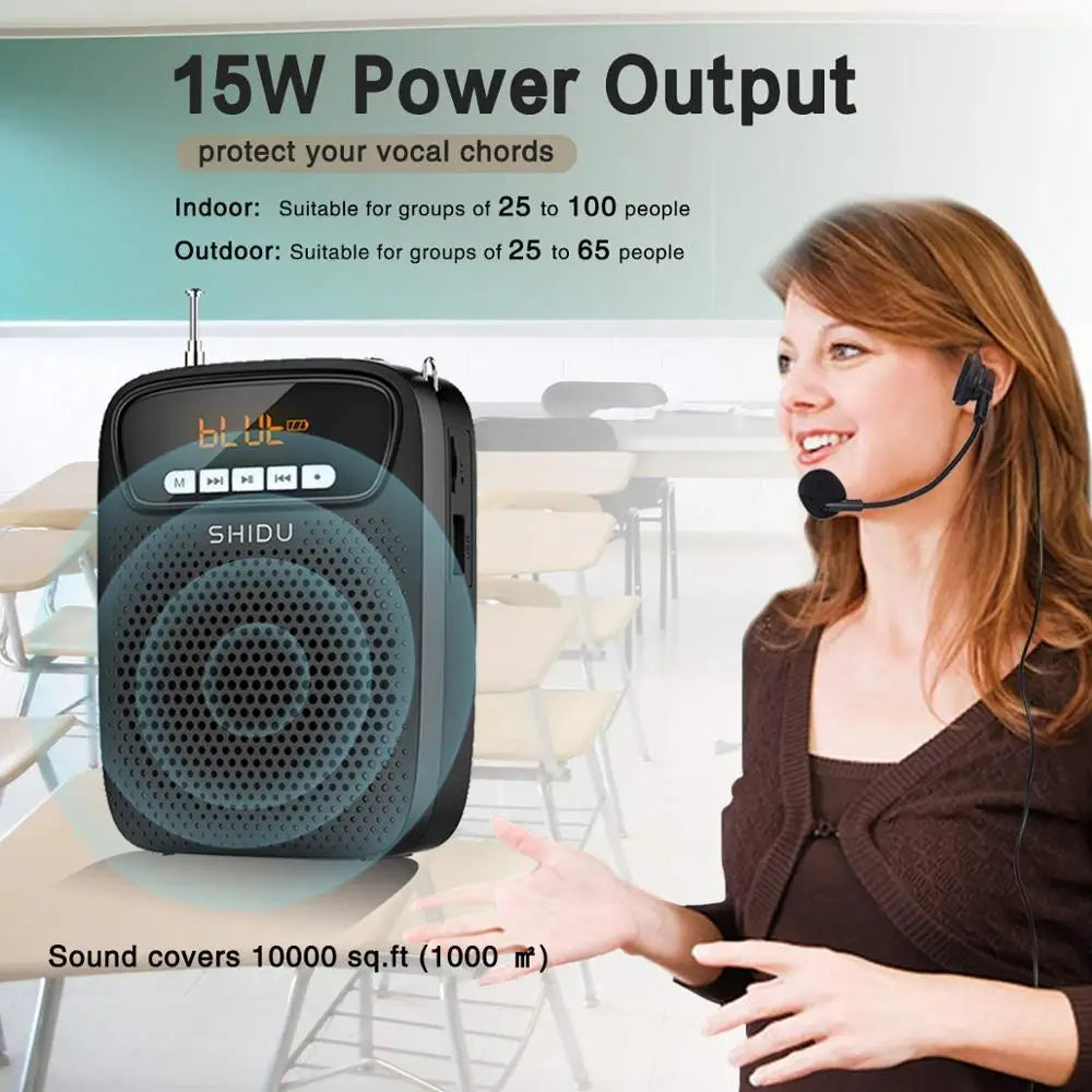 Shidu 15W Portable Voice Amplifier