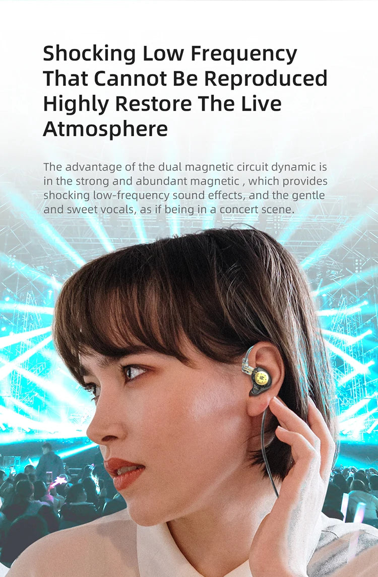 KZ EDX Pro HiFi Wired In-Ear Earphones with Detachable Cable