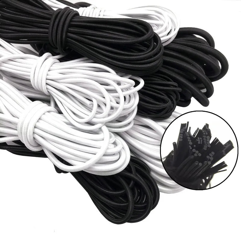 5Meter 1mm/1.5mm/2mm/3mm/4mm/5mm High-Quality Round Elastic Rope