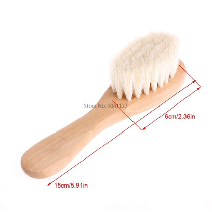 Wooden Handle Goat Hair Baby Brush