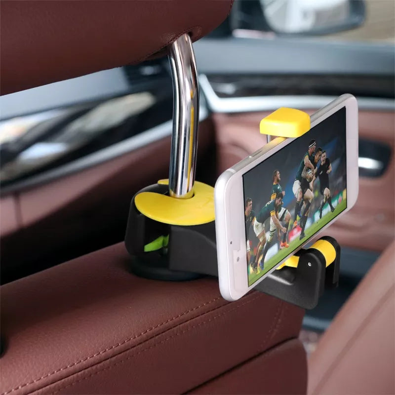 2 in 1 Car Headrest Hook with Phone Holder