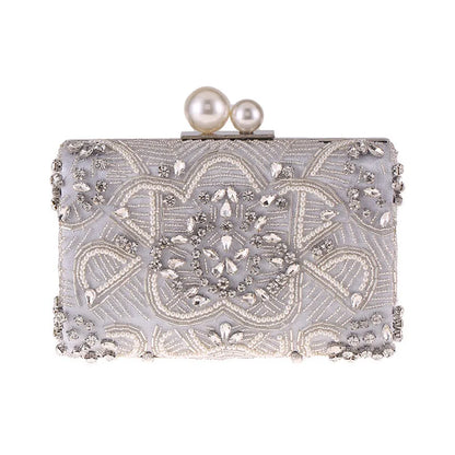 Beaded Crystal Wedding Clutch Bag