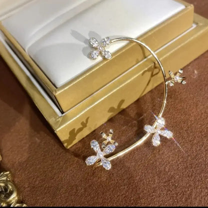 925 Silver Butterfly Clip Earrings