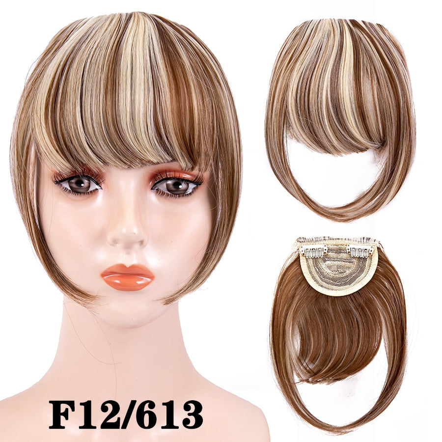 Leeons Short Synthetic Bangs Heat Resistant Hairpieces