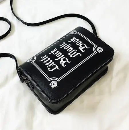Letter Print PU Leather Crossbody Bag
