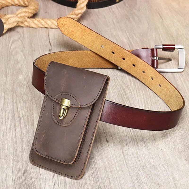 Luufan Genuine Leather Men Waist Bag