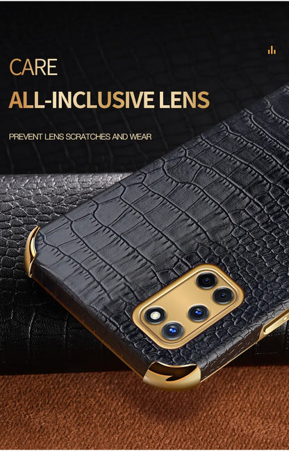 Crocodile Texture Ring Stand Phone Case