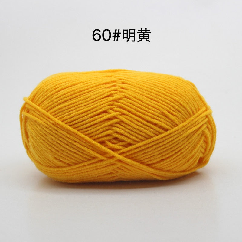 50g/Set 4ply Milk Cotton Knitting Wool Yarn