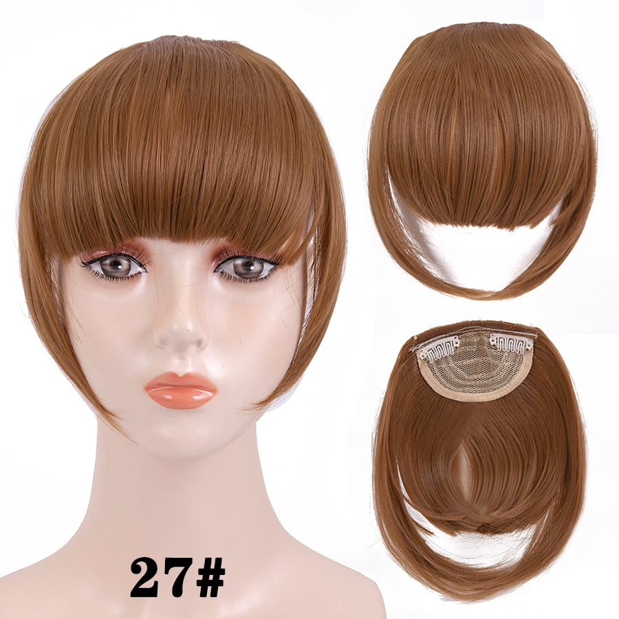 Leeons Short Synthetic Bangs Heat Resistant Hairpieces