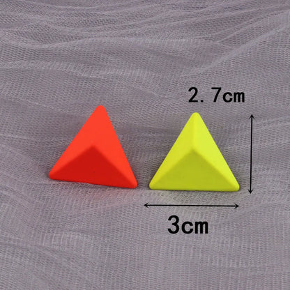 Geometry Neon Round Square Acrylic Earrings