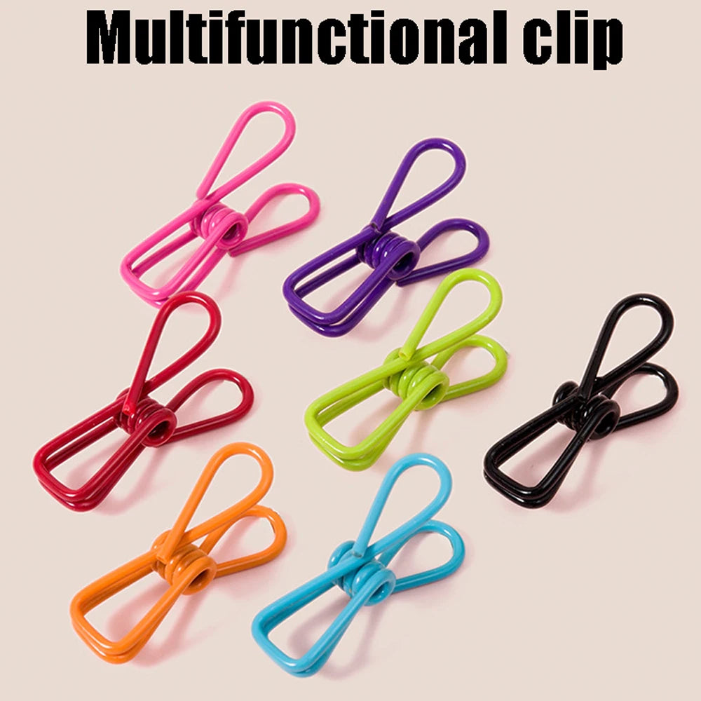Multipurpose Stainless Steel Clips for Clothes & Storage