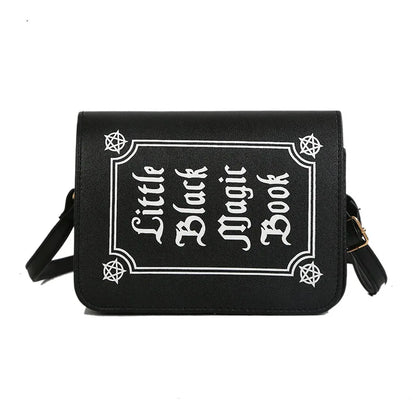 Letter Print PU Leather Crossbody Bag