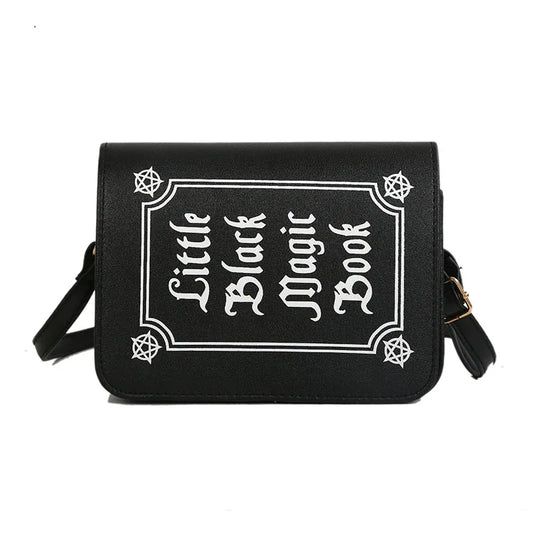 Letter Print PU Leather Crossbody Bag