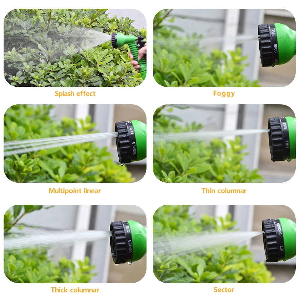 Expandable Garden Hose with Spray Gun