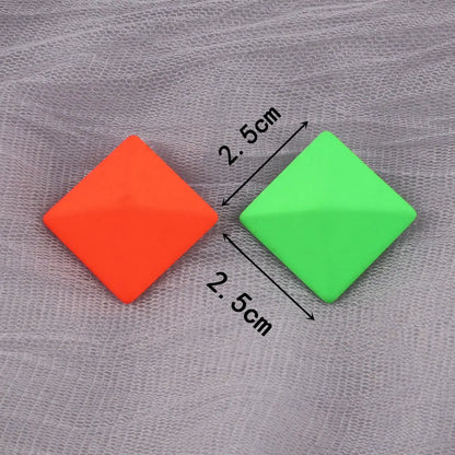 Geometry Neon Round Square Acrylic Earrings