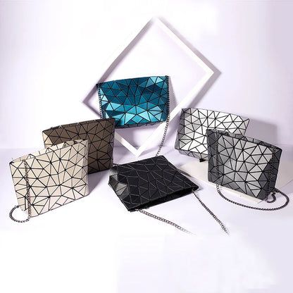 Geometric Chain Crossbody Shoulder Bag