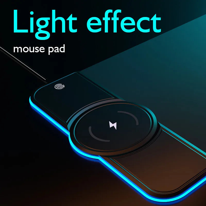 Wireless Charging RGB Luminous Mouse Pad Charger