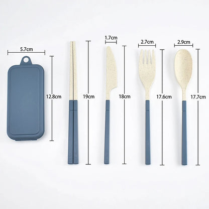 Portable Wheat Straw Cutlery Set