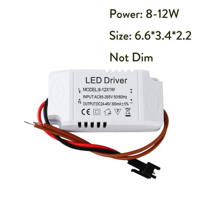 1-3W 4-5W 4-7W 8-12W 18-24W 300mA Power Supply Light Transformer LED