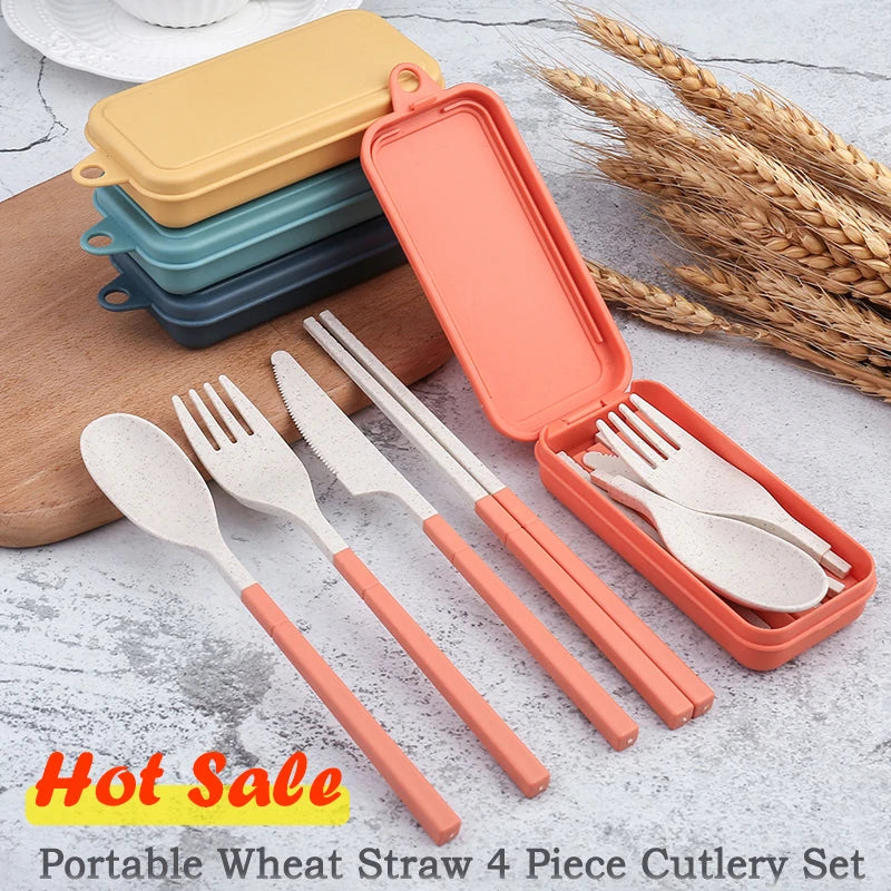 Portable Wheat Straw Cutlery Set