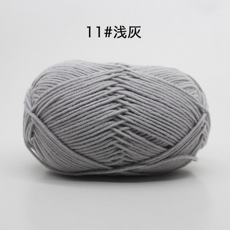 50g/Set 4ply Milk Cotton Knitting Wool Yarn