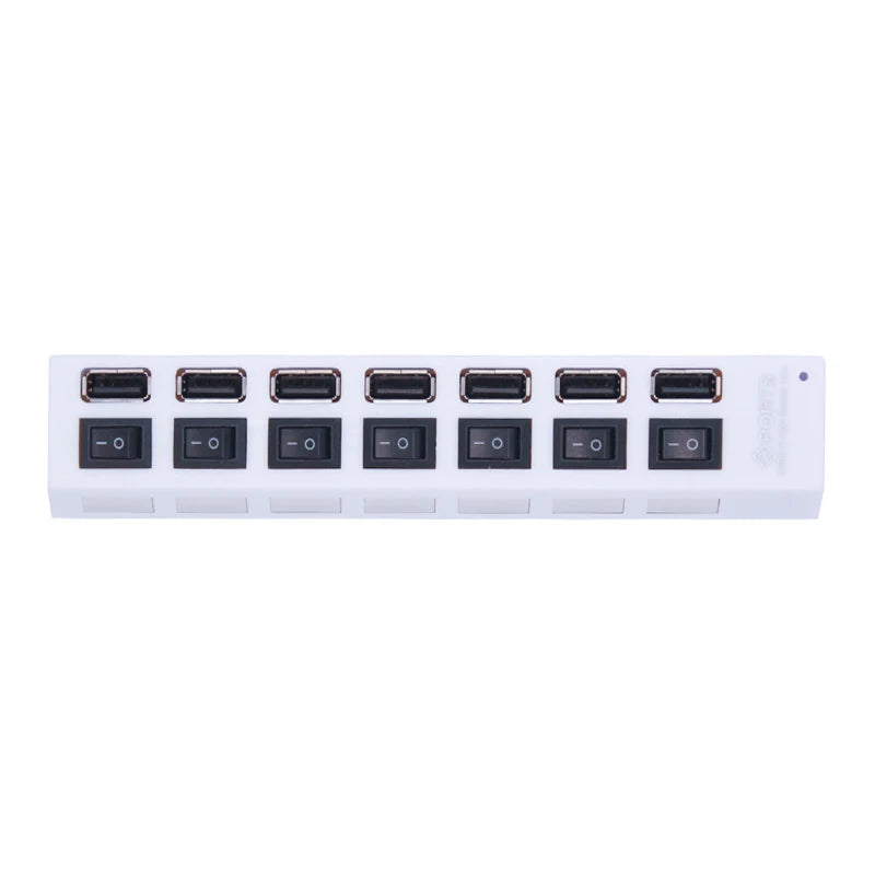 USB 2.0 Hub 4/7 Port Multi USB Splitter with Switch