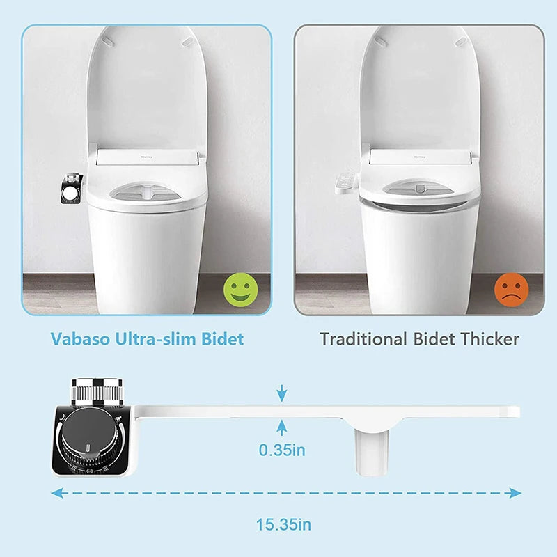 Dual Nozzle Bidet Toilet Seat Attachment