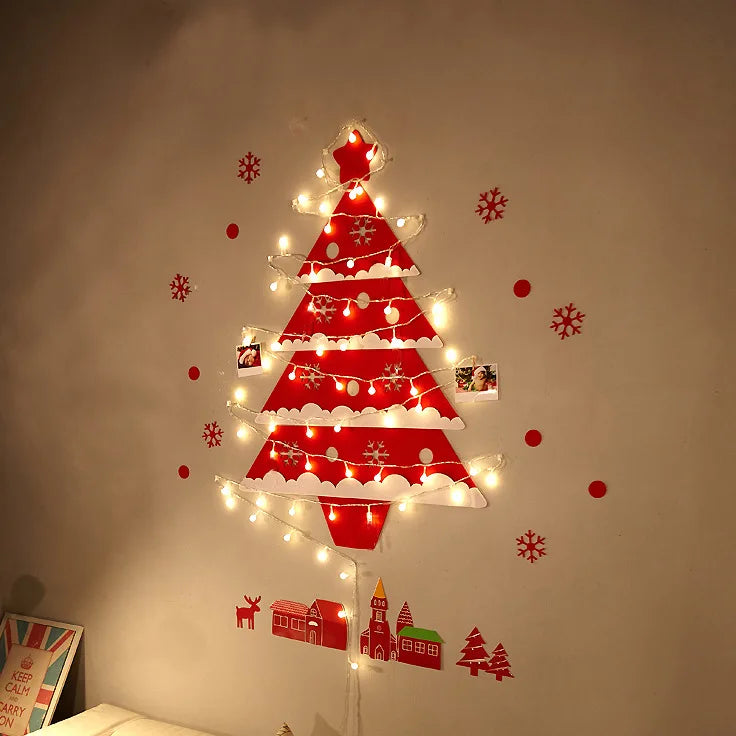 DIY Light-Up Christmas Wall Tree