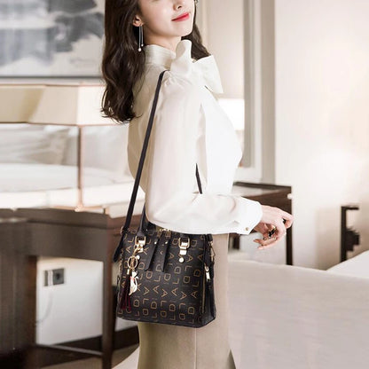 Large PU Leather Monogram Tote Handbag